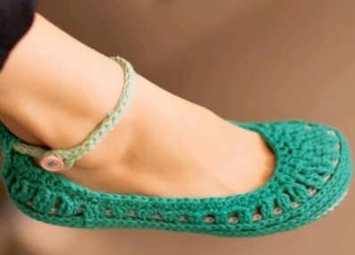 آموزش بافت پاپوش قلاب بافی